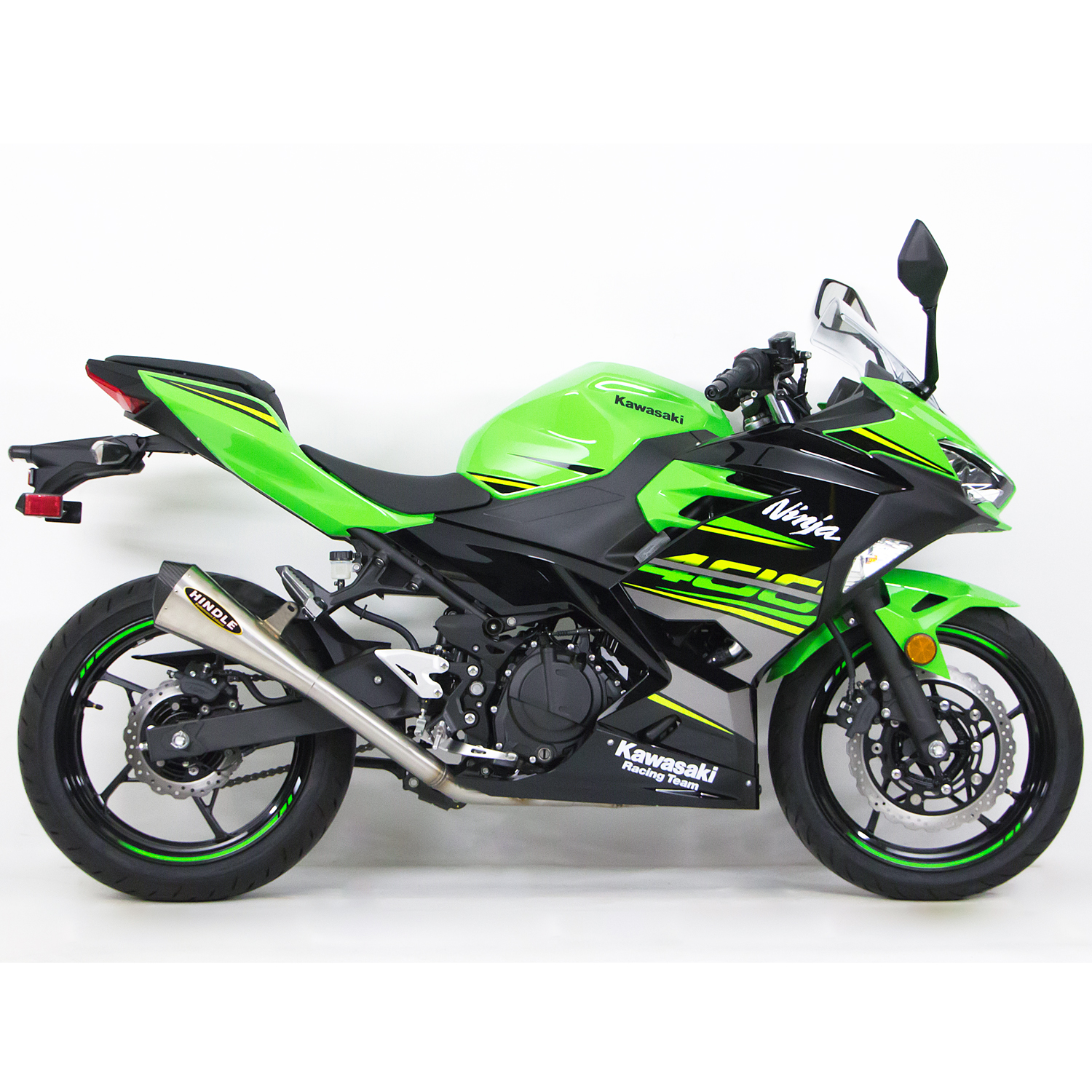 Hindle EVO Megaphone Full or Slip-on Exhaust System for Kawasaki Ninja 400 / 500 Hindle EVO Megaphone Full or Slip-on Exhaust System for Kawasaki Ninja 400 / 500